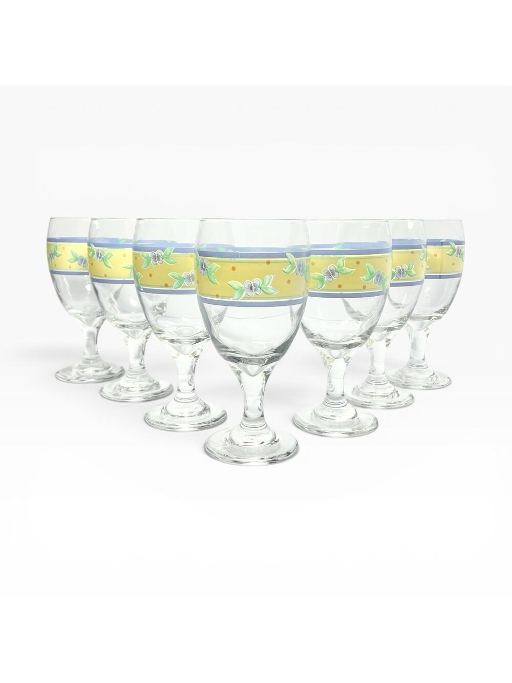 Pfaltzgraff “Summer Breeze” Set of 7 Iced Tea or All Purpose Glasses 7” 15oz